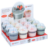 Yoghurtbeker met deksel en lepel