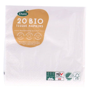 Duni servetten white 24x24 cm