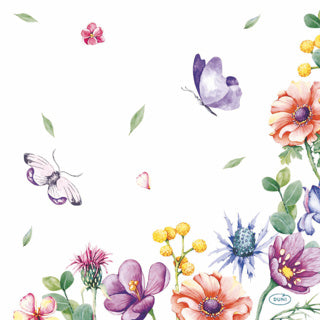 Duni servetten breezy butterflies 33x33 cm
