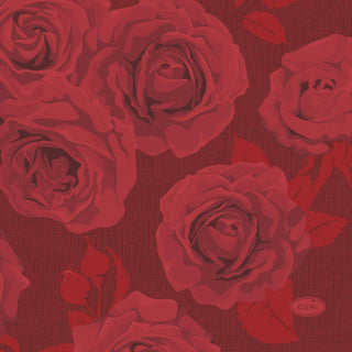 Duni servetten rich roses 24x24 cm