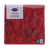 Duni servetten rich roses 24x24 cm