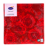 Duni servetten rich roses 33x33 cm