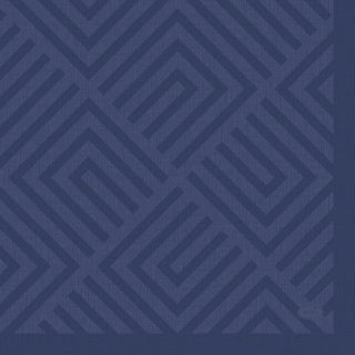 Duni servetten mosaic dark blue 33x33 cm