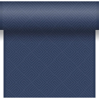 Duni tafelkleed 3-in-1 mosaic dark blue 40x480 cm