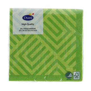 Duni servetten mosaic kiwi 24x24 cm