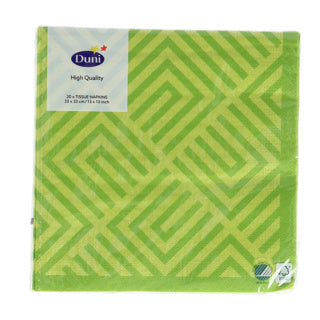 Duni servetten mosaic kiwi 33x33 cm