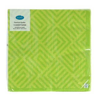 Duni servetten mosaic kiwi 40x40 cm