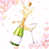 Duni servetten hearts bubbles 33x33 cm