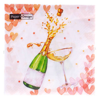 Duni servetten hearts bubbles 33x33 cm