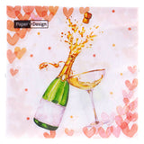 Duni servetten hearts bubbles 33x33 cm