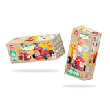 Falk looptractor maurice met trailer rood