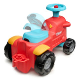 Falk looptractor maurice met trailer rood
