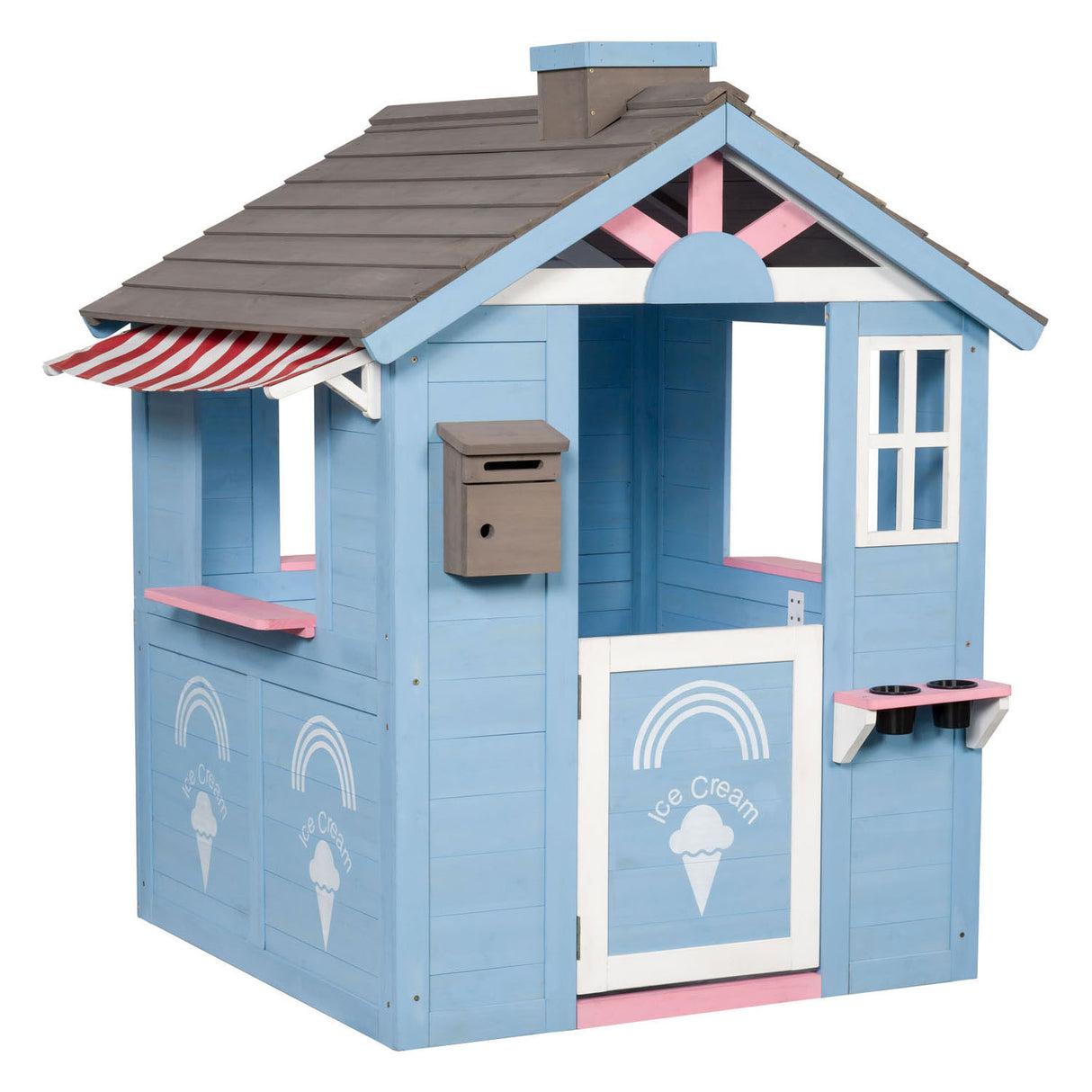 Swingking houten speelhuisje icecream