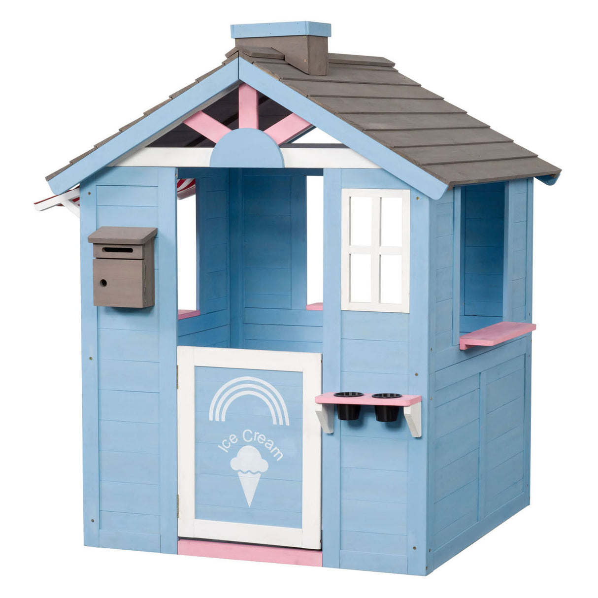 Swingking houten speelhuisje icecream