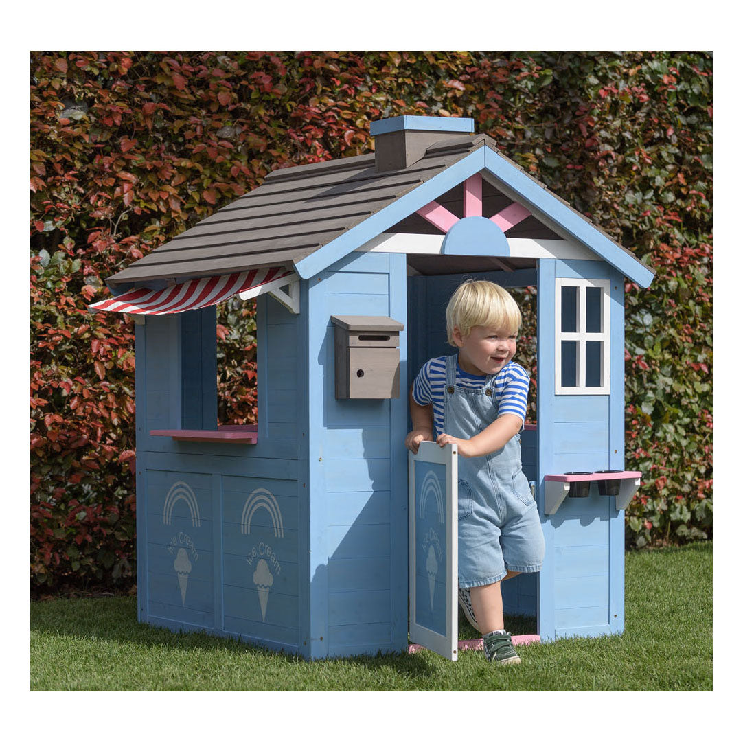 Swingking houten speelhuisje icecream