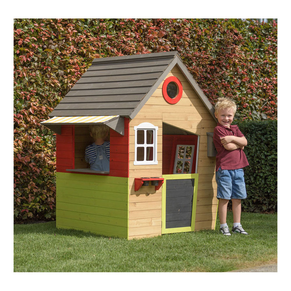 Swingking houten speelhuisje fairytale