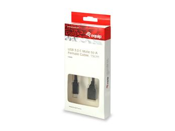 Equip 133455 usb 3.0 cable type c male to type a female, 15cm