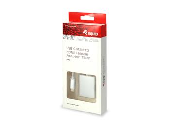 Equip 133452 usb type c male to hdmi female adapter, 15cm