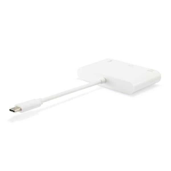 Equip 133462 usb type c to vga female usb a female pd adapter, 1080p, 15cm, white