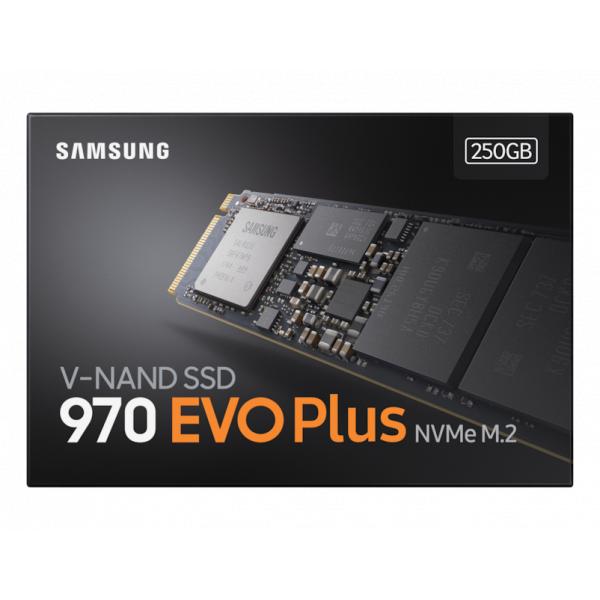 Samsung mz-v7s250bw evo 970 plus ssd, 250 gb, m.2 2280, v-nand mlc, 3500 3300 mb s, 550,000 iops