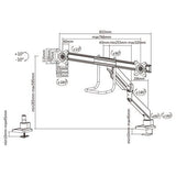 Neomounts nm-d775dxblack flat screen desk mount tv clamp, 8 kg, 10 - 32 ) 100x100 mm, bla