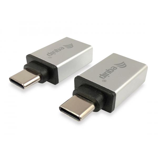 Equip 133473 usb adapter, usb type c -> usb type a, male female, silver