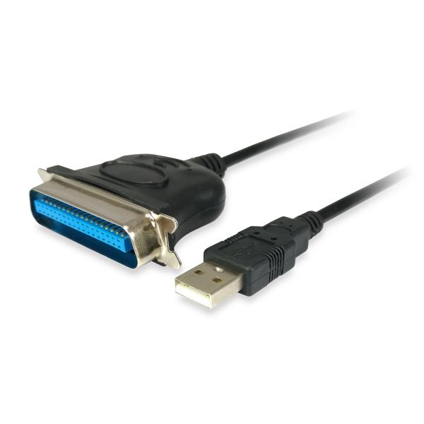 Equip 133383 usb to parallel adapter cable, usb 2.0 -> ieee1284, male male, black