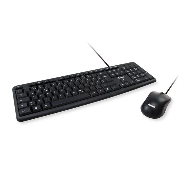 Equip 245200 wired keyboard and mouse combo germany layout, usb, qwertz, 105 key, 1000 dpi, black