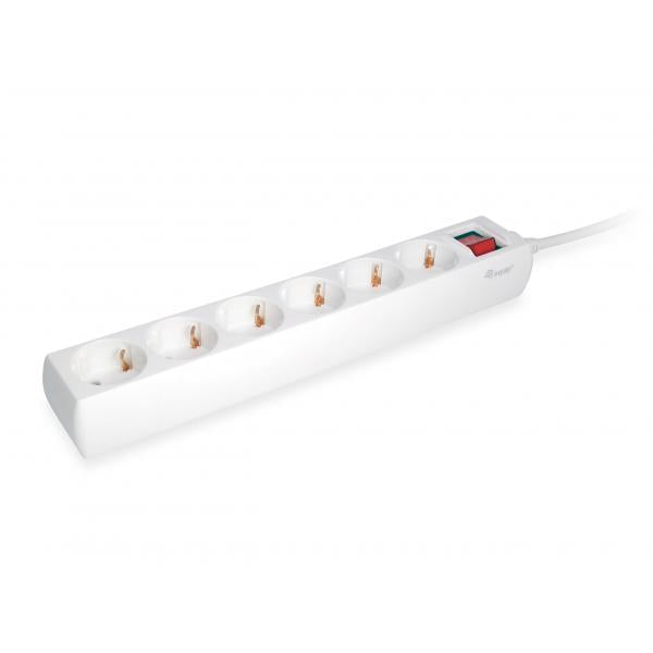 Equip 245552 6-outlet power strip with switch, 6x ac outlet(s) indoor, type f, 1.5 mm², 1.5 m