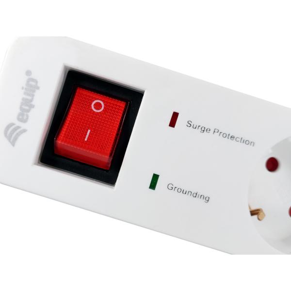 Equip 245554, 5-outlet power strip with 2x usb, 5x ac outlet(s) indoor, type f, 1.5 mm², 1.8 m