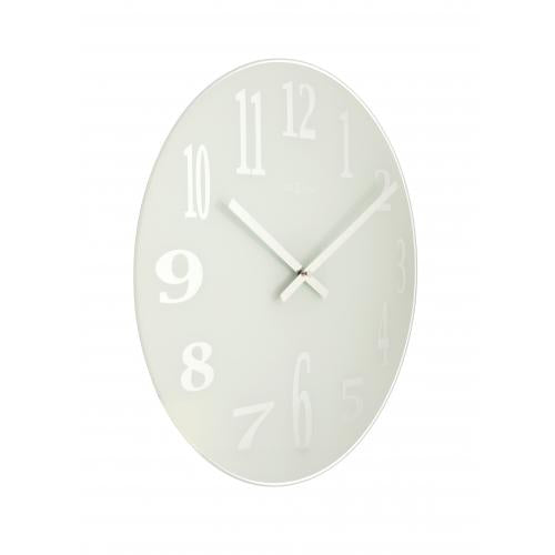Nextime klok 2472 mirror glass, ø43 cm, wall, white