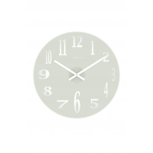 Nextime klok 2472 mirror glass, ø43 cm, wall, white