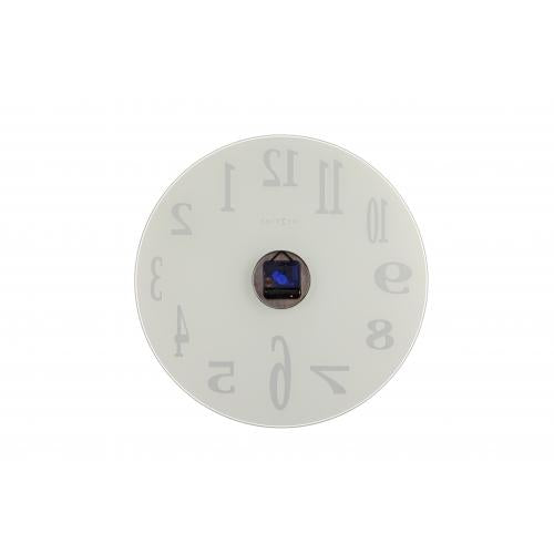 Nextime klok 2472 mirror glass, ø43 cm, wall, white