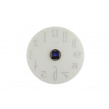 Nextime klok 2472 mirror glass, ø43 cm, wall, white