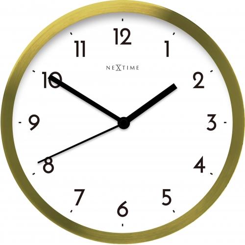 Nextime klok 2523gw arabic, ø44 cm, wall, gold white