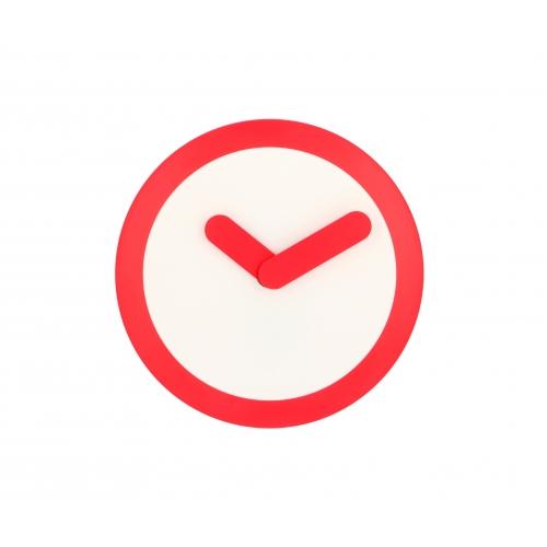 Nextime klok 2615ro focus, ø25 cm, wall, white red
