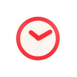 Nextime klok 2615ro focus, ø25 cm, wall, white red