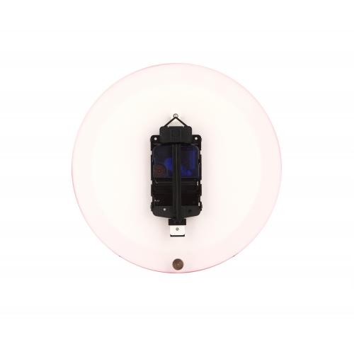 Nextime klok 2615ro focus, ø25 cm, wall, white red