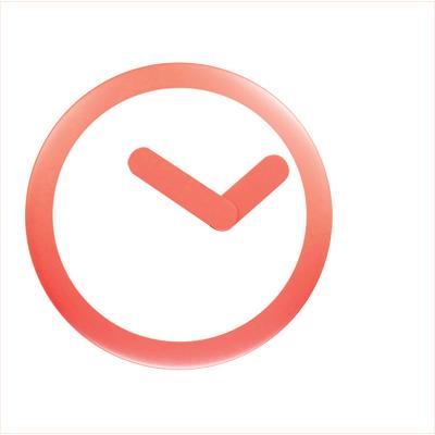 Nextime klok 2615ro focus, ø25 cm, wall, white red