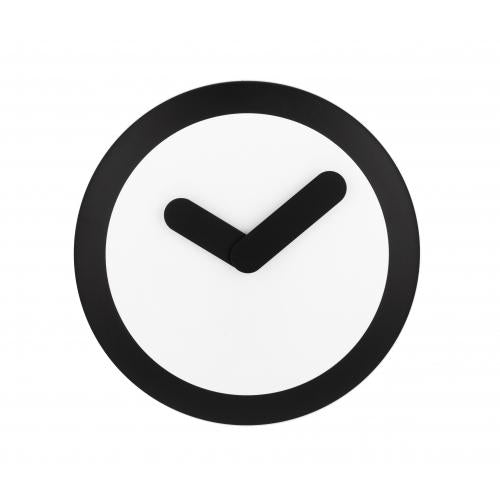 Nextime klok 2615zw focus, ø25 cm, wall, wit zwart