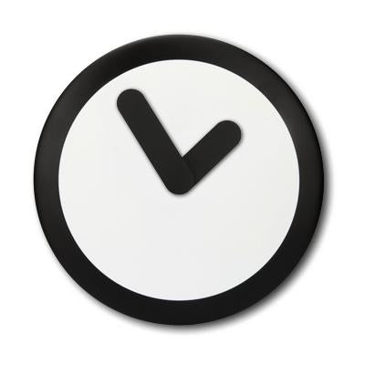 Nextime klok 2615zw focus, ø25 cm, wall, wit zwart