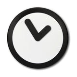 Nextime klok 2615zw focus, ø25 cm, wall, wit zwart