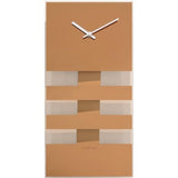Nextime klok 2855co bold stripes, 38x19 cm, wall, copper