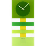 Nextime klok 2855gn bold stripes, 19 x 38 cm, wall, green