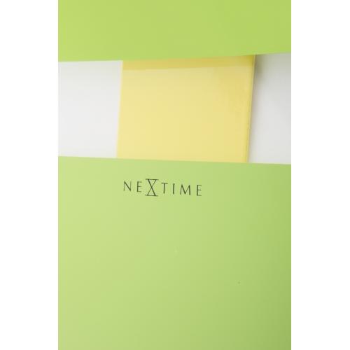 Nextime klok 2855gn bold stripes, 19 x 38 cm, wall, green