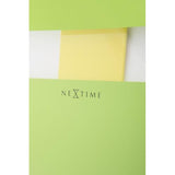 Nextime klok 2855gn bold stripes, 19 x 38 cm, wall, green