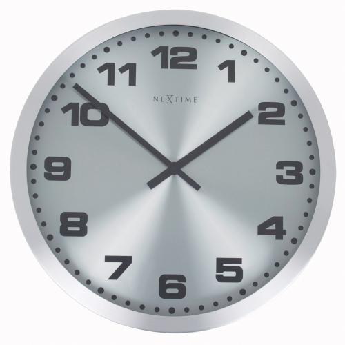 Nextime klok 2906zw mercure, ø25 cm, wall, silver