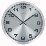 Nextime klok 2906zw mercure, ø25 cm, wall, silver
