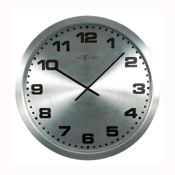 Nextime klok 2906zw mercure, ø25 cm, wall, silver