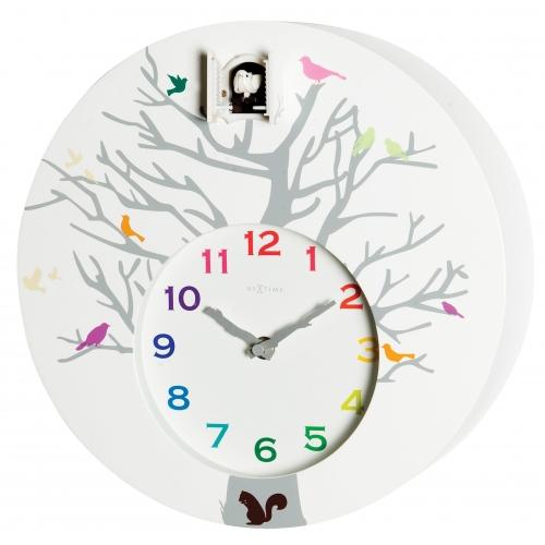 Nextime klok 2998wi cuckoo round, 30x10 cm, wall, white
